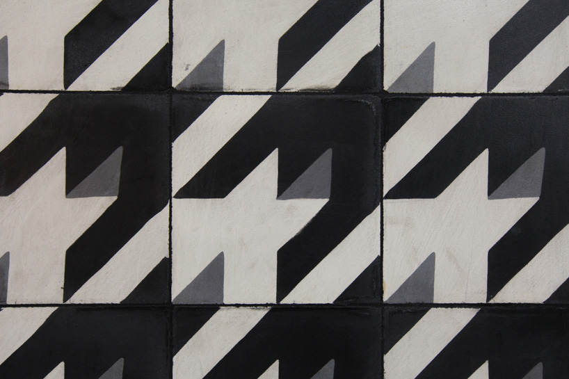 ROW studio tiles cuvier 83 building with houndstooth facade