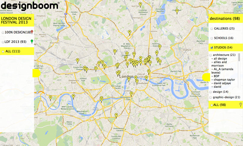 London Design Festival 2013 Guide To Our Interactive Map