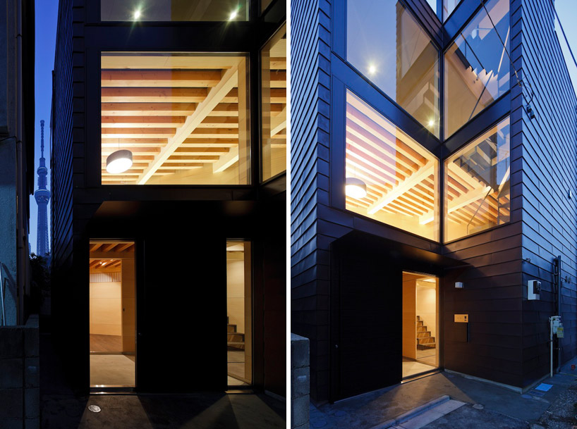 apollo architects and associates alley - designboom apollo architects thin vertical alley house frames tokyo skytree