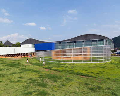 megumi matsubara & hiroi ariyama celebrate YCAM with korogaru pavilion