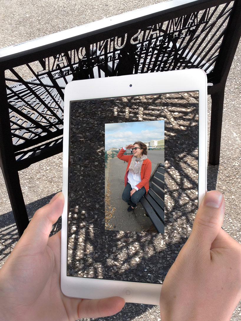 augmented reality sundial bench by joshua barnes