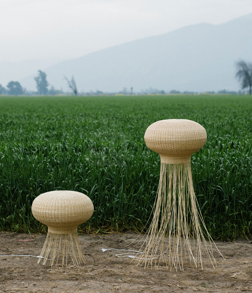 claesson koivisto rune: wicker lamps for made in mimbre