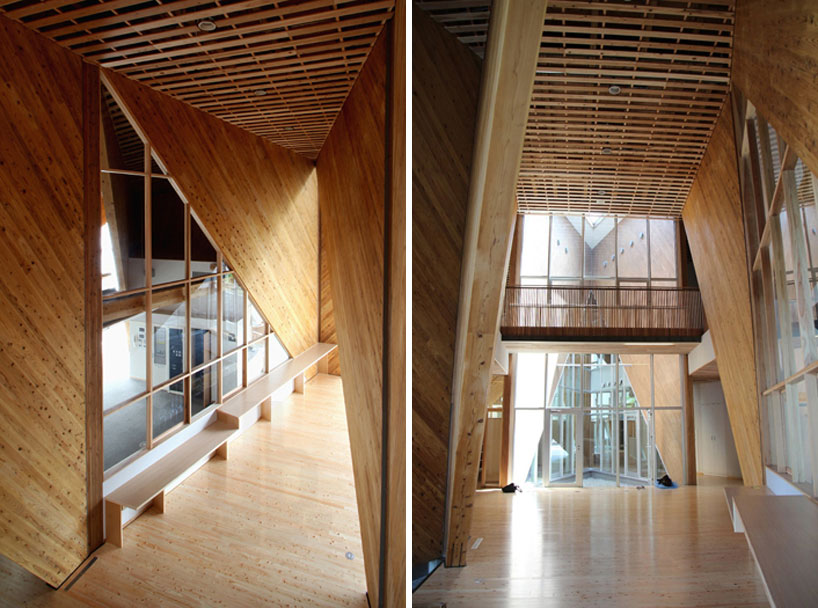 workstation: kuma technical high school administrative bldg. triangles soar at kuma technical high school by workstation