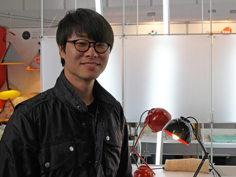 ban-sang tableware lamp made with chopsticks, bowls + spoon