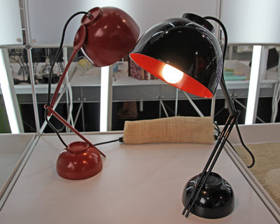 ban-sang tableware lamp made with chopsticks, bowls + spoon