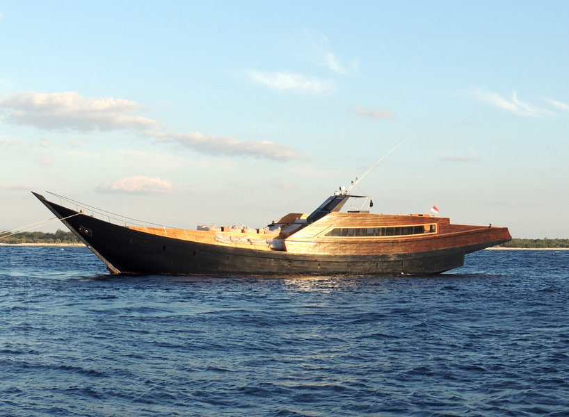 indonesian phinisi boat transformed to dragoon 130 yacht