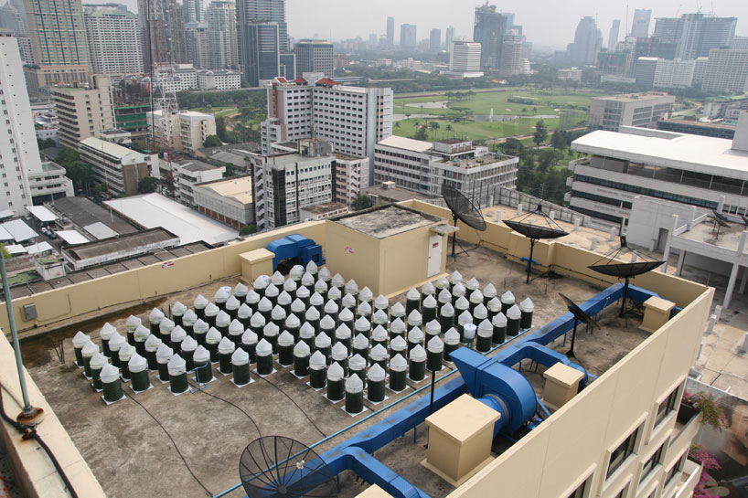 urban farming of edible algae on bangkok skyscraper rooftops
