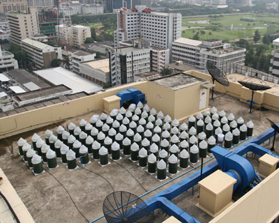 urban farming of edible algae on bangkok skyscraper rooftops