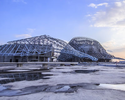harbin cultural center by MAD architects takes shape