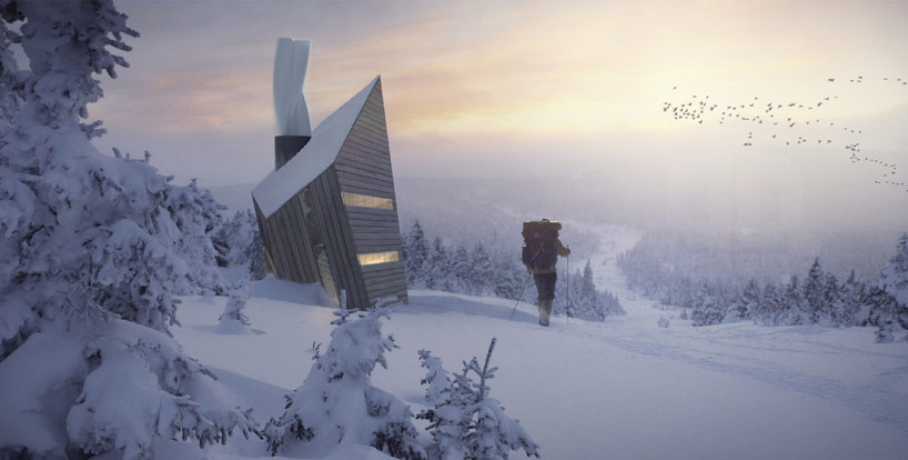 huba mountain shelter by malgorzata blachnicka + michal holcer