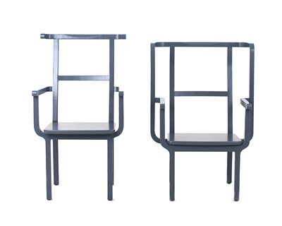 jeong yong reinterprets traditional king and queen chair