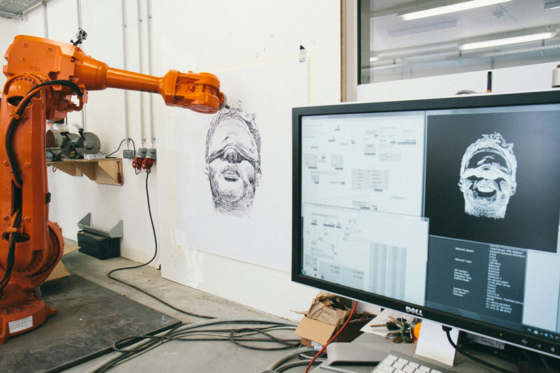long distance art: robot simultaneously draws in three cities