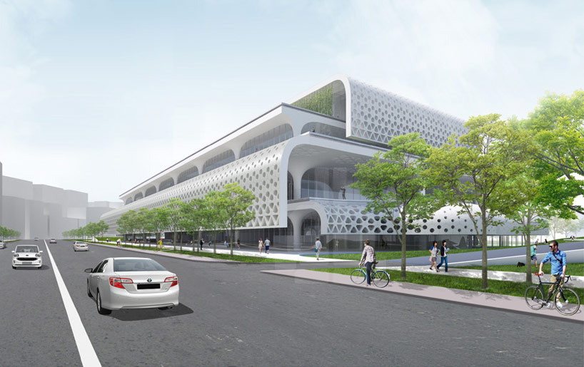 mass studies' folding facade for taichung city cultural center 