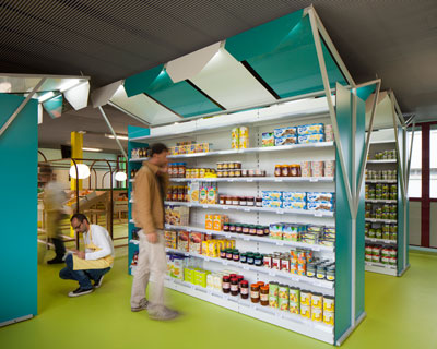 matali crasset + praline: mini M grocery shop, toulouse