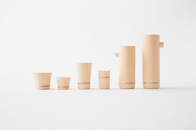 oke carafe, cup & bucket collection by nendo