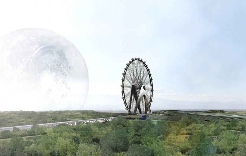 UNstudio envision nippon moon giant observation wheel, japan