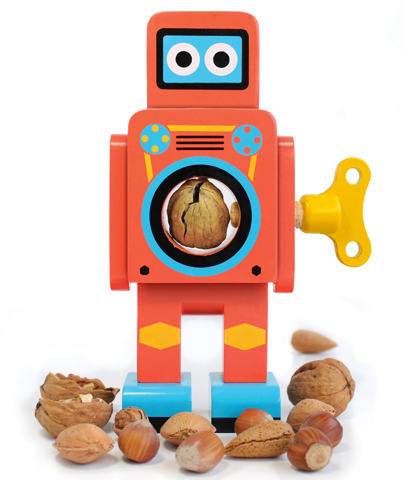 suck uk: wooden robot nutcrackers by matthias zschaler