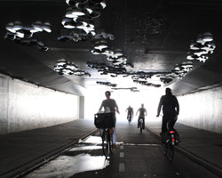 knol ontwerp's transit mantra an interactive tunnel sculpture