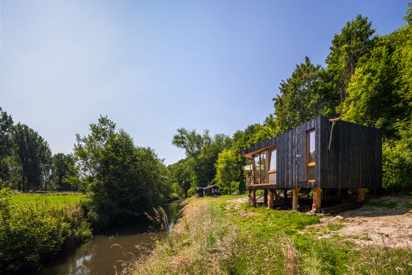 sustainable passive holiday house upfrnt architects WHD interieurbouw swarthout energy designboom sustainable passive holiday house on river geul by upfrnt