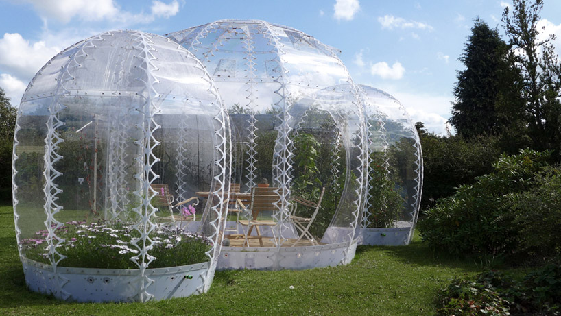 SHJworks invisible garden house merges greenhouse + gazebo