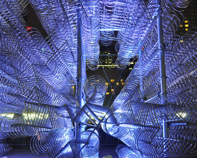 forever bicycle sculpture by ai weiwei re-purposes 3,144 steel bikes