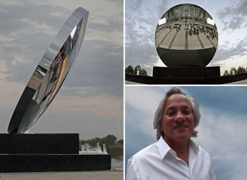 anish kapoor unveils sky mirror at AT&T stadium in dallas