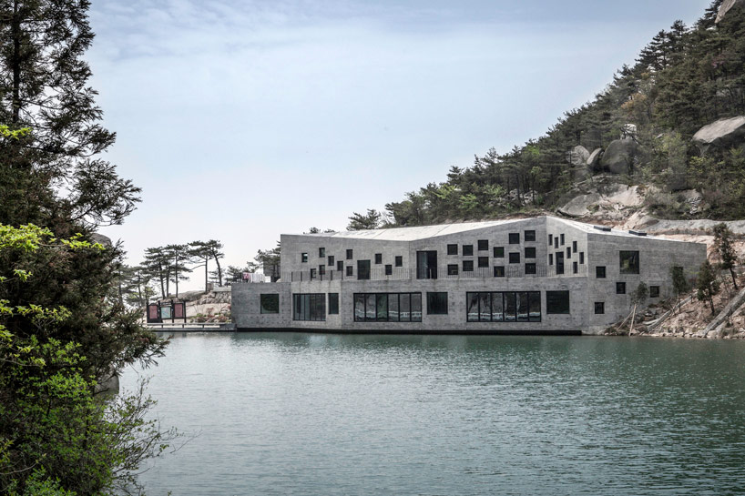 archiplein folds tianzhoushan tea house into mountain in china
