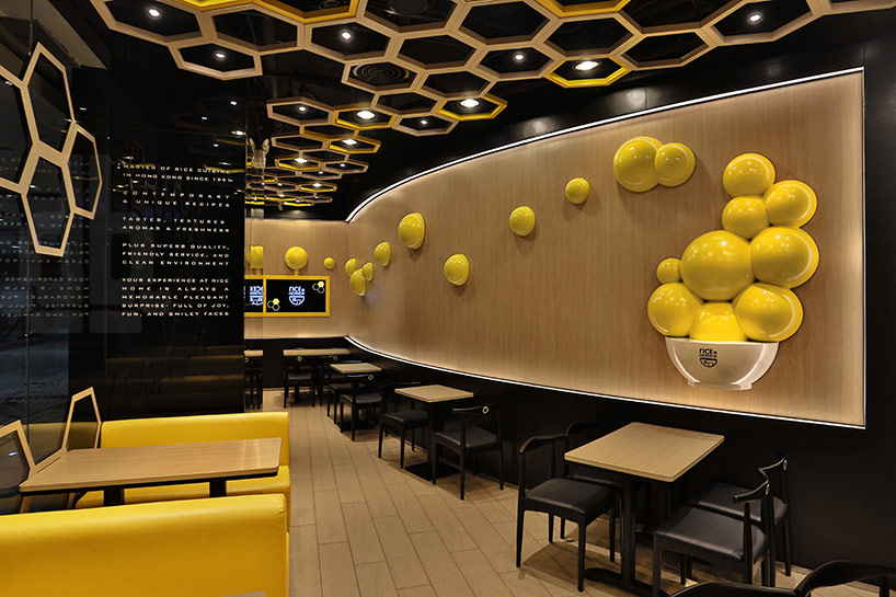AS design create playful honeycomb restaurant rice home 