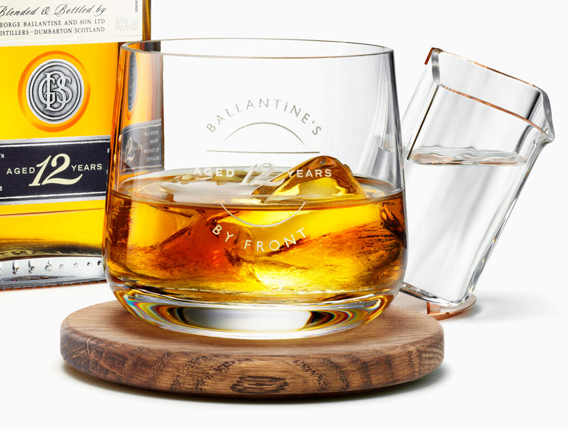 front: ballance drink set for ballantine's whisky front: ballance drinking set for ballantine's whisky