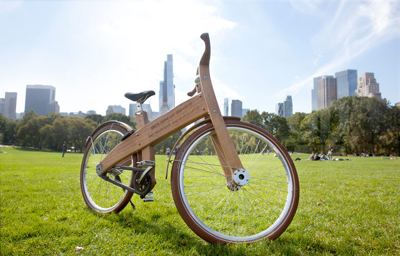 jan gunneweg combines nature + city with wooden bough bikes 