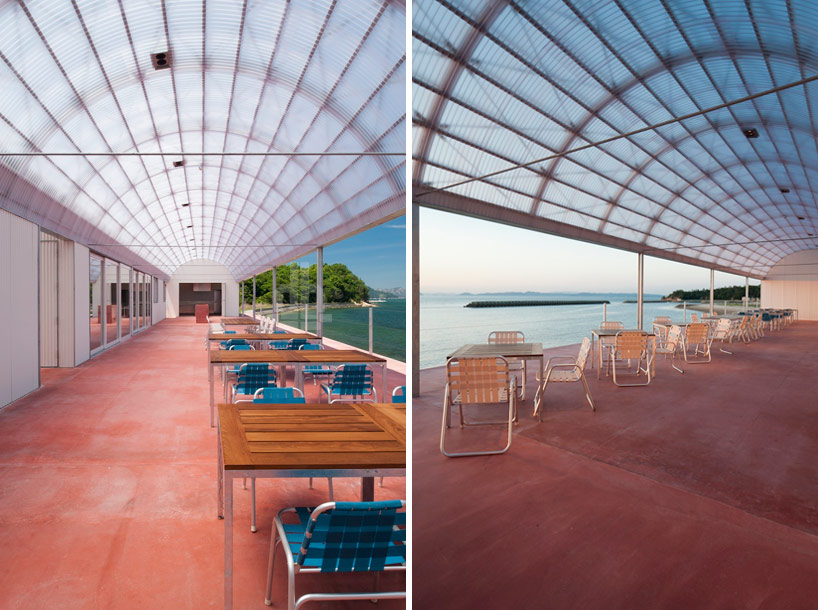 CASE-REAL aligns restaurant on the sea in teshima, japan