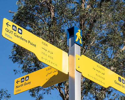 foreign language wayfinding signs by dotdash