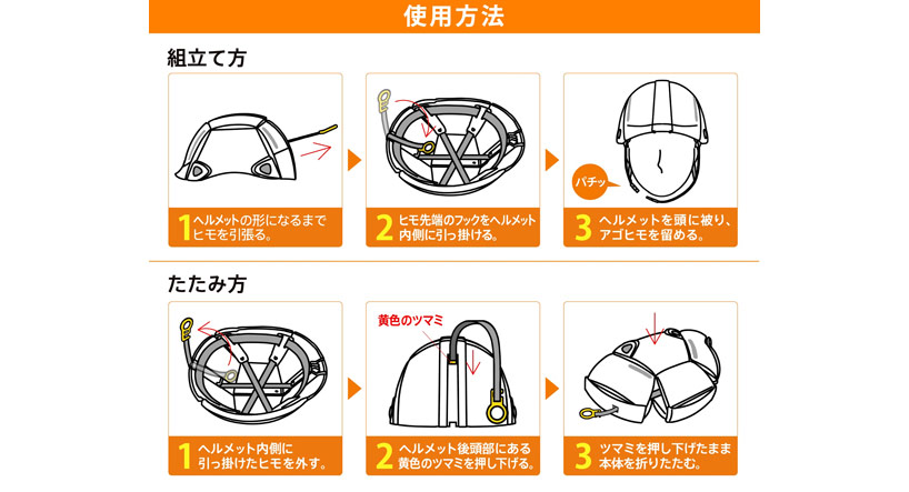 bloom helmet unfolds for speedy emergency evacuation
