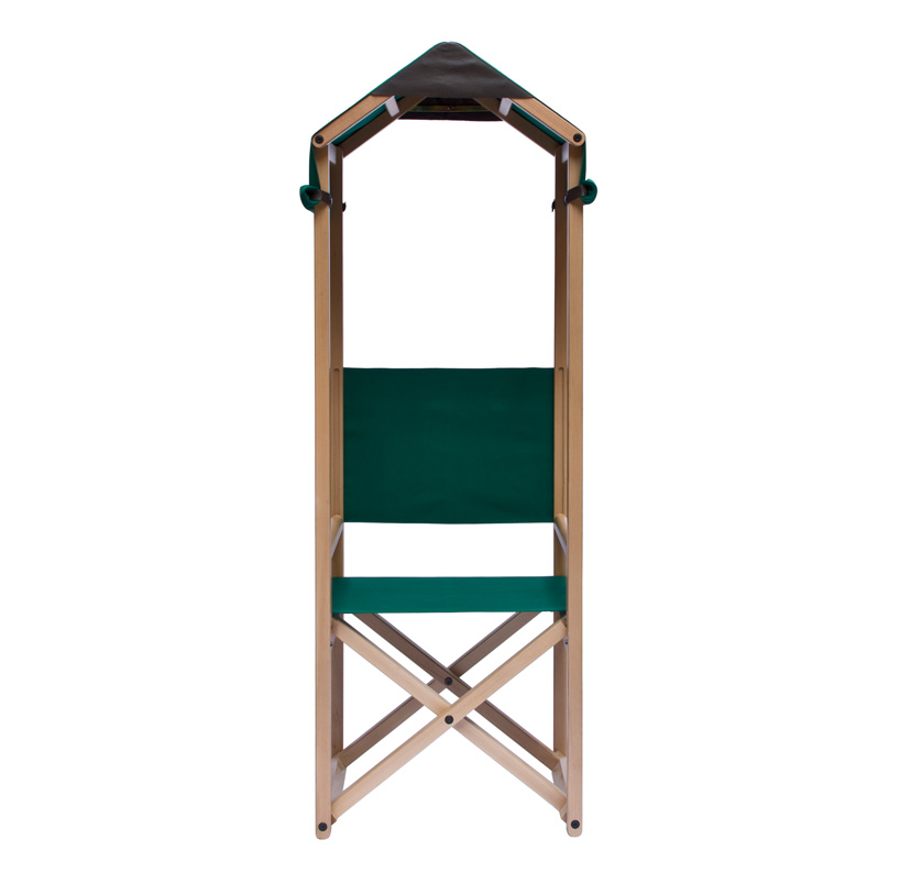 giulio iacchetti designs rolo folding chair as an outdoor shelter