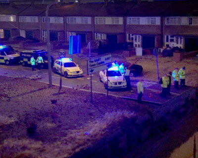 a miniature post-apocalyptic world by james cauty