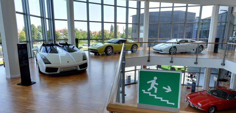 virtual lamborghini museum tour with google maps street view