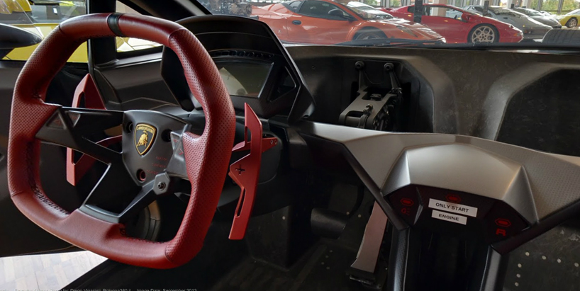 virtual lamborghini museum tour with google maps street view