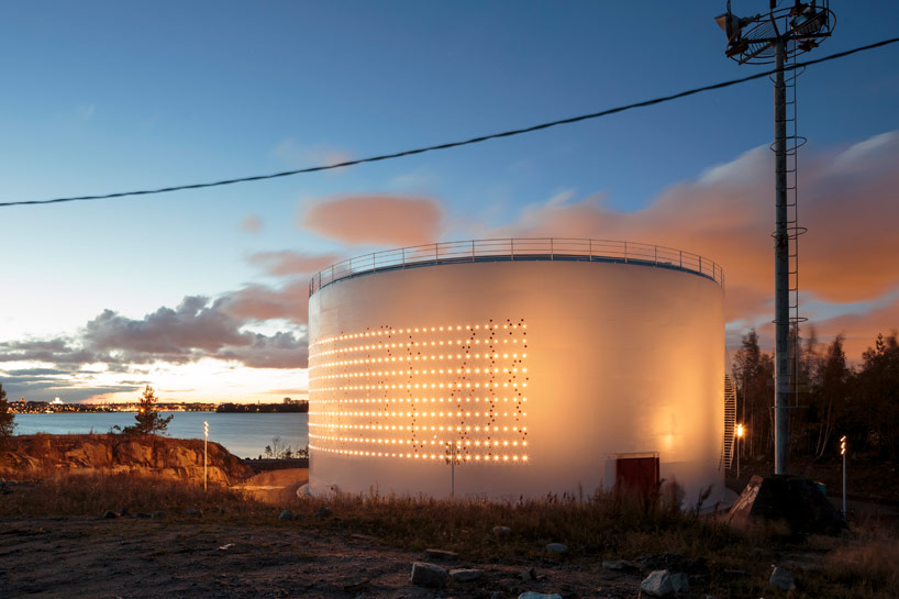 lighting design collective convert silo 468 into public light show