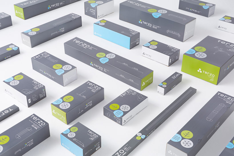 symmetrick roof cargo box for terzo car carrier by nendo