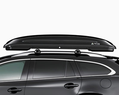 symmetrick roof cargo box for terzo car carrier by nendo