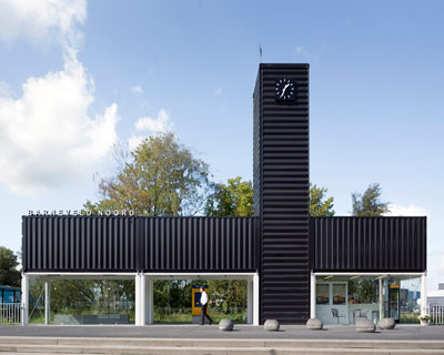 NL architects convert containers into barneveld noord station