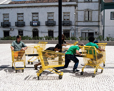 urban shopping cart merry-go-round by nuno pimenta