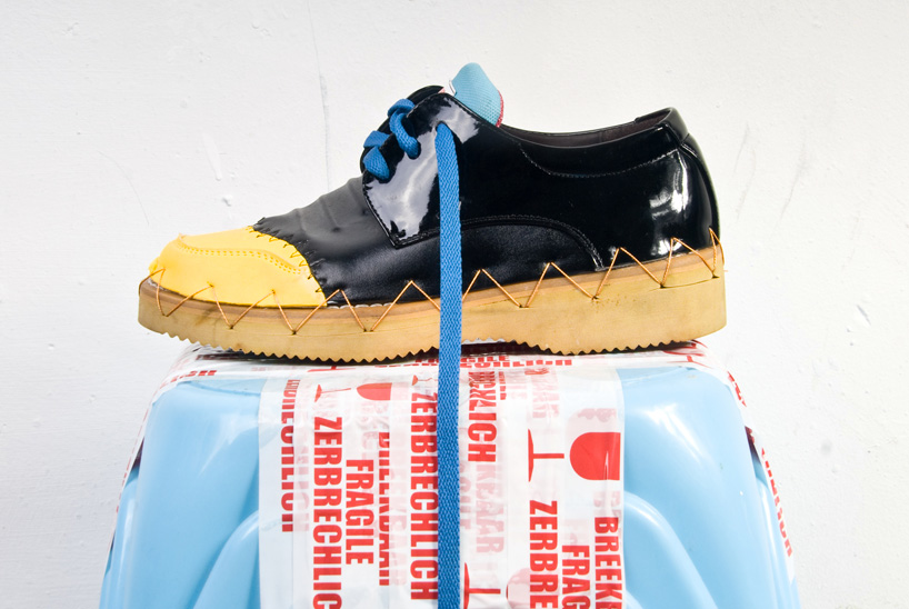 sander wassink cuts and re-edits shoes into new footwear