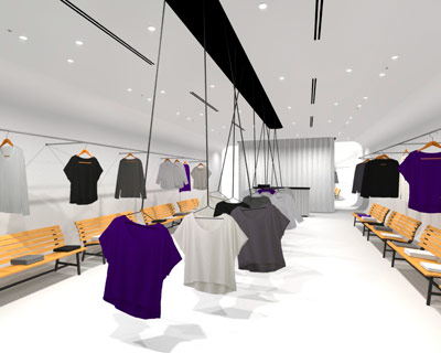 shinobu koizumi designs swinging clothes hanger for yuragi