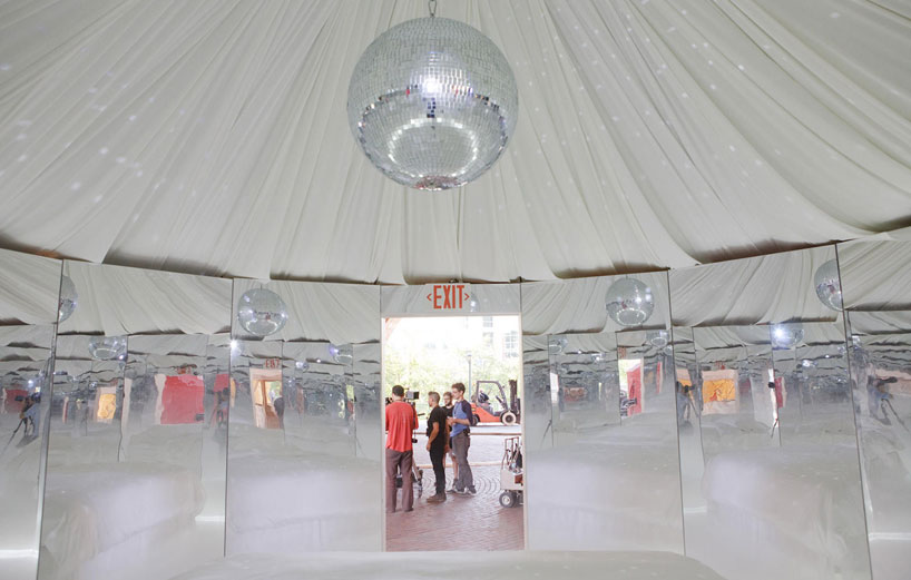 urs fischer's nomadic art tent is a sultry dreamscape