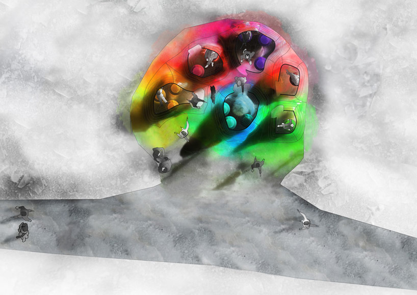visiondivision reinforce ice to create frozen flora teepees