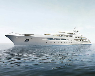 zaha hadid designs 128m superyacht for blohm + voss