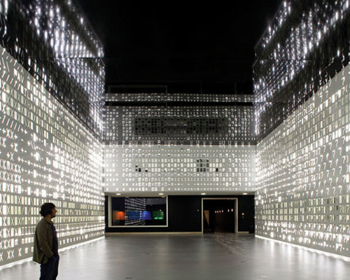 P-06 perforate patterned wall for skin installation in lisbon