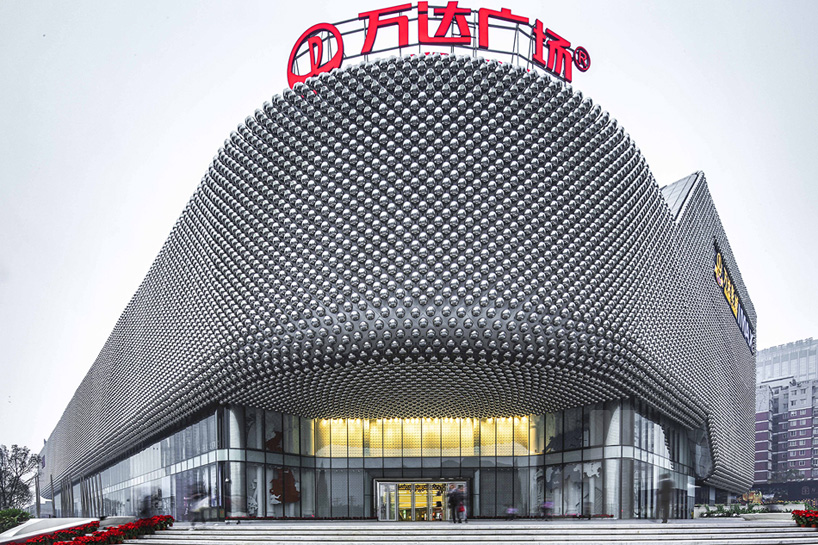UNStudio wraps hanjie wanda square in 42,333 steel spheres