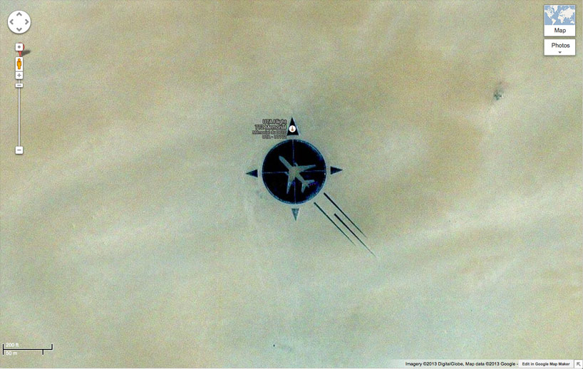 UTA flight 772 satellite memorial in the middle of the sahara